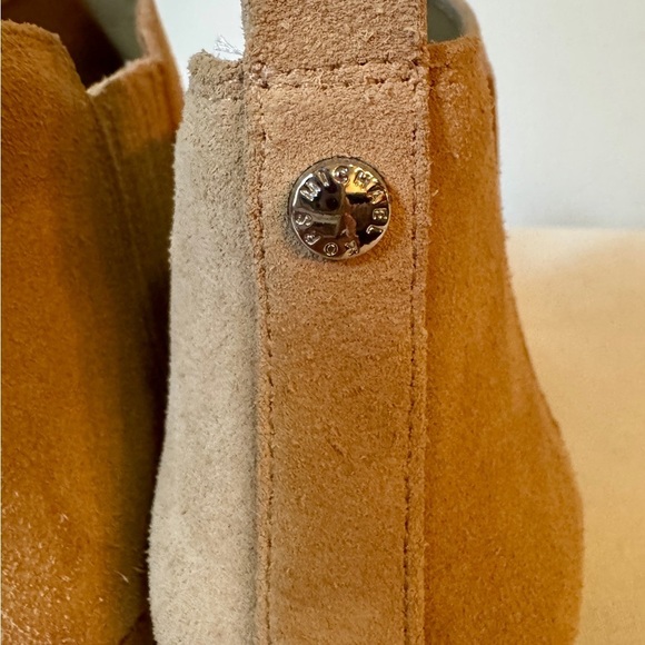 Michael Kors Tan Ankle Booties Suede Minimalist Design - Picture 6 of 6
